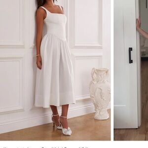 Birdy Grey White Drop Waist Dress